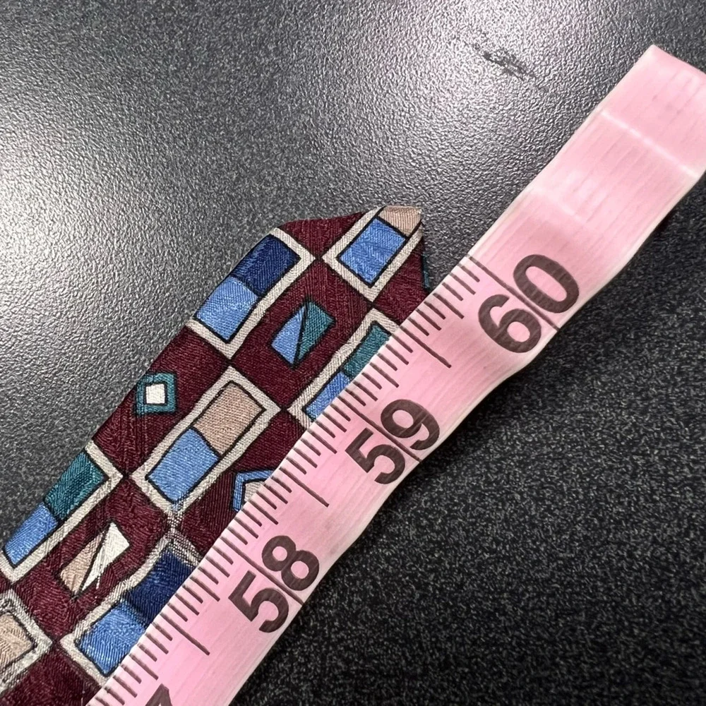 Christian Dior Monsieur Mens Tie Necktie Multicolor Geometric Tied USA Classic